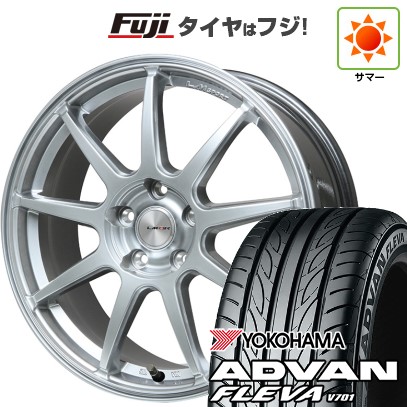 【新品国産車用5穴114.3】 夏タイヤ ホイール4本セット 215/40R18 ヨコハマ アドバン フレバV701 レアマイスター LMスポーツ LM-QR ハイパーシルバー 7.5J 18インチ(送料無料)｜フジコーポレーション