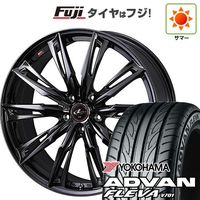 【新品国産車用5穴114.3】 夏タイヤ ホイール4本セット 225/35R20 ヨコハマ アドバン フレバV701 WEDS ウェッズ レオニス GX 8.5J 20インチ(送料無料)|フジコーポレーション