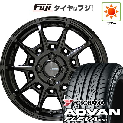 【新品】スイフトスポーツ 夏タイヤ ホイール4本セット 195/45R17 ヨコハマ アドバン フレバV701 共豊 ガレルナ レフィーノ 7J 17インチ(送料無料)|フジコーポレーション