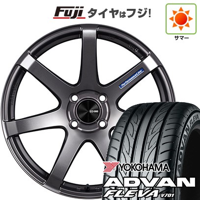 【新品 軽自動車】 夏タイヤ ホイール4本セット 165/50R16 ヨコハマ アドバン フレバV701 ENKEI エンケイ PerformanceLine PF07 5J 16インチ(送料無料)|フジコーポレーション