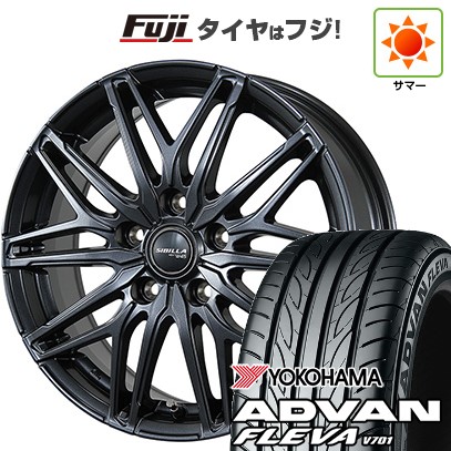 【新品国産車用4穴100】 夏タイヤ ホイール4本セット 195/55R16 ヨコハマ アドバン フレバV701 トピー シビラ NEXT W45 6J 16インチ(送料無料)