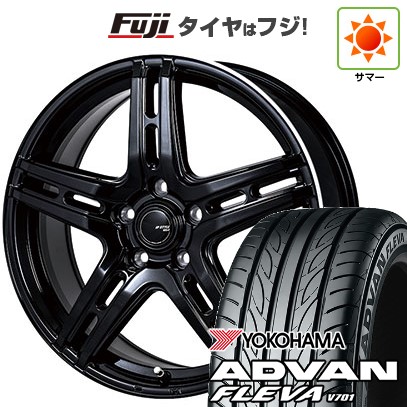 【新品国産車用5穴114.3】 夏タイヤ ホイール4本セット 215/40R18 ヨコハマ アドバン フレバV701 モンツァ JPスタイル R52 7J 18インチ(送料無料)|フジコーポレーション