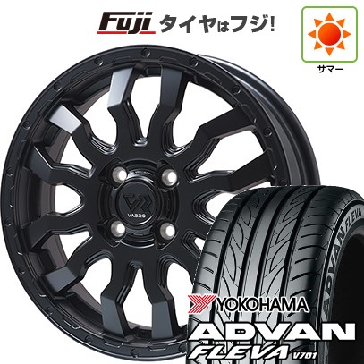 【新品 軽自動車】N-BOX タント スペーシア 夏タイヤ ホイール4本セット 165/55R15 ヨコハマ アドバン フレバV701 トピー ヴァブロ RR-01【限定】 4.5J 15インチ(送料無料)