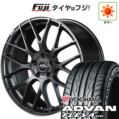 【新品国産車用5穴114.3】 夏タイヤ ホイール4本セット 215/40R18 ヨコハマ アドバン フレバV701 MID WHEELS MID EXCLUSIVE 028F 7J 18インチ(送料無料)