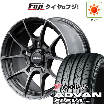 【新品国産車用4穴100】 夏タイヤ ホイール4本セット 195/50R16 ヨコハマ アドバン フレバV701 RAYS レイズ ボルクレーシング G025 6.5J 16インチ(送料無料)