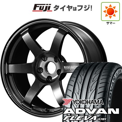 【新品国産車用5穴114.3】 夏タイヤ ホイール4本セット 205/55R17 ヨコハマ アドバン フレバV701 RAYS レイズ ボルクレーシング TE37 サーガ S-plus 7.5J 17インチ(送料無料)