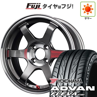 【新品国産車用4穴100】 夏タイヤ ホイール4本セット 195/45R16 ヨコハマ アドバン フレバV701 RAYS レイズ ボルクレーシング TE37 ソニック SL 6.5J 16インチ(送料無料) 134,100円