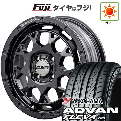 【新品 軽自動車】N-BOX タント スペーシア 夏タイヤ ホイール4本セット 165/55R15 ヨコハマ アドバン フレバV701 RAYS レイズ デイトナ M9+ SPEC-M 5J 15インチ(送料無料)