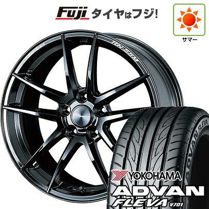 【新品国産車用5穴114.3】 夏タイヤ ホイール4本セット 215/40R18 ヨコハマ アドバン フレバV701 WEDS ウェッズ ウェッズスポーツ RN-55M 7.5J 18インチ(送料無料)｜フジコーポレーション