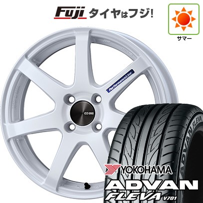【新品 軽自動車】 夏タイヤ ホイール4本セット 165/50R16 ヨコハマ アドバン フレバV701 ENKEI エンケイ PerformanceLine PF07 COLORS 5J 16インチ(送料無料)|フジコーポレーション