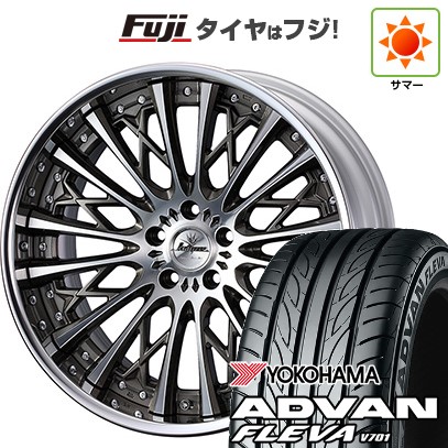 【新品国産車用5穴114.3】 夏タイヤ ホイール4本セット 225/35R20 ヨコハマ アドバン フレバV701 WEDS ウェッズ クレンツェ シュリット 8.5J 20インチ(送料無料)