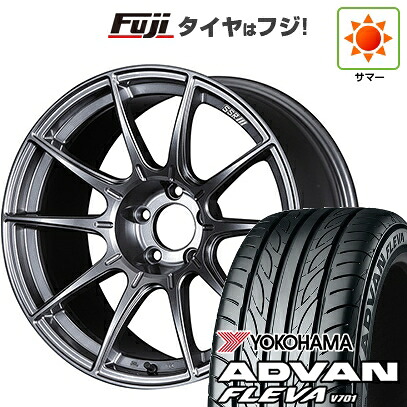 【新品国産車用5穴100】 夏タイヤ ホイール4本セット 215/40R18 ヨコハマ アドバン フレバV701 SSR GT GTX01 8J 18インチ(送料無料)