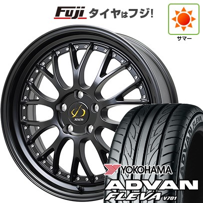 【新品国産車用5穴114.3】 夏タイヤ ホイール4本セット 225/35R20 ヨコハマ アドバン フレバV701 ホットスタッフ シュティッヒ メッシュNR 8.5J 20インチ(送料無料)|フジコーポレーション
