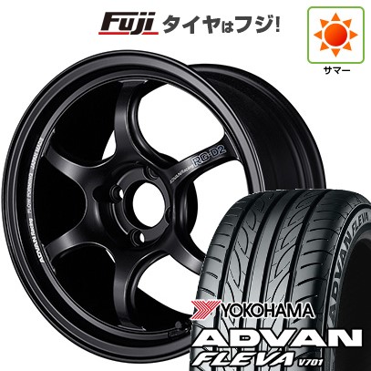 【新品国産車用4穴100】 夏タイヤ ホイール4本セット 195/45R16 ヨコハマ アドバン フレバV701 ヨコハマ アドバンレーシング RG-D2 6.5J 16インチ(送料無料)｜フジコーポレーション
