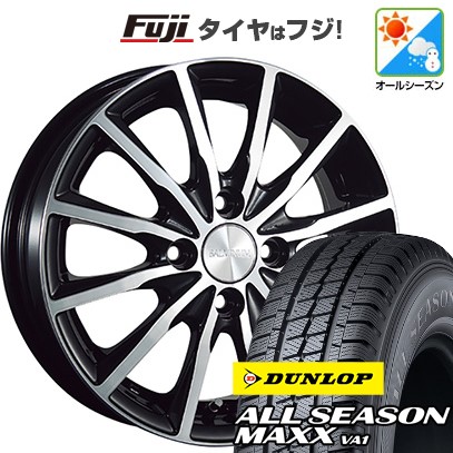 【新品 軽自動車】軽トラ 軽バン オールシーズンタイヤ ホイール4本セット 145/80R12 80/78N ダンロップ オールシーズンMAXX VA1 ブリヂストン バルミナ A12 3.5J 12インチ(送料無料)