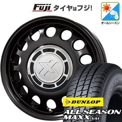 【新品】プロボックス/サクシード(160系) オールシーズンタイヤ ホイール4本セット 155/80R14 88/86N ダンロップ オールシーズンMAXX VA1 コスミック クロスブラッド スティール 5J 14インチ(送料無料)