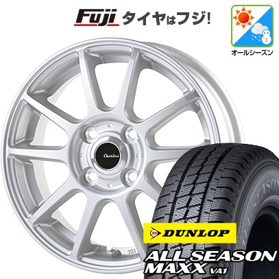 【新品 軽自動車】軽トラ 軽バン オールシーズンタイヤ ホイール4本セット 145/80R12 80/78N ダンロップ オールシーズンMAXX VA1 テクノピア カリテス S10 4J 12インチ(送料無料)