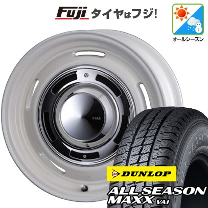 【新品 軽自動車】軽トラ 軽バン オールシーズンタイヤ ホイール4本セット 145/80R12 80/78N ダンロップ オールシーズンMAXX VA1 クリムソン ディーン クロスカントリー 4J 12インチ(送料無料)｜フジコーポレーション