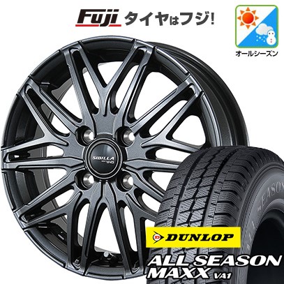 【新品 軽自動車】軽トラ 軽バン オールシーズンタイヤ ホイール4本セット 145/80R12 80/78N ダンロップ オールシーズンMAXX VA1 トピー シビラ NEXT W45 3.5J 12インチ(送料無料)｜フジコーポレーション