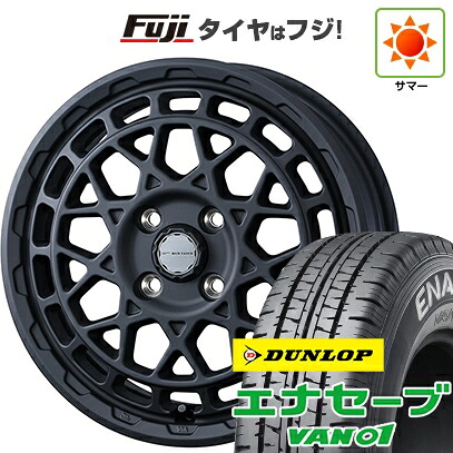 【新品 軽自動車】軽トラ 軽バン 夏タイヤ ホイール4本セット 145/80R12 80/78N ダンロップ エナセーブ VAN01 WEDS ウェッズアドベンチャー マッドヴァンス X タイプM 4J 12インチ(送料無料) 43,200円