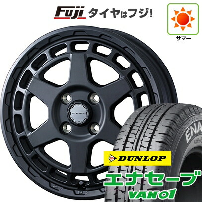 【新品 軽自動車】軽トラ 軽バン 夏タイヤ ホイール4本セット 145/80R12 80/78N ダンロップ エナセーブ VAN01 WEDS ウェッズアドベンチャー マッドヴァンス X タイプS 4J 12インチ(送料無料)