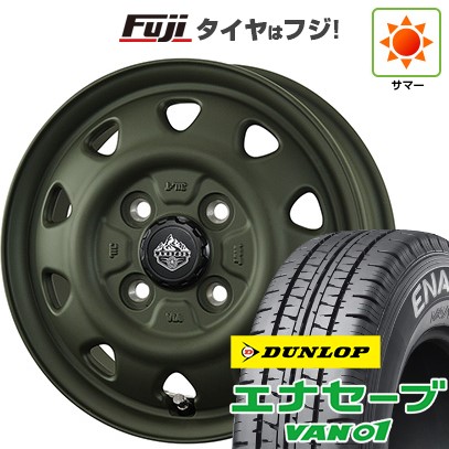 【新品】プロボックス/サクシード(160系) 夏タイヤ ホイール4本セット 155/80R14 88/86N ダンロップ エナセーブ VAN01 トピー ランドフット SWZ 数量限定 5J 14インチ(送料無料)