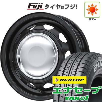 【新品 軽自動車】軽トラ 軽バン 夏タイヤ ホイール4本セット 145/80R12 80/78N ダンロップ エナセーブ VAN01 WEDS ウェッズ スチールホイル ネオキャロ 3.5J 12インチ(送料無料)|フジコーポレーション