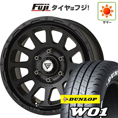 【新品】ハイエース200系 夏タイヤ ホイール4本セット 215/65R16 109/107N ダンロップ W01 ホワイトレター デルタフォース オーバル 7J 16インチ(送料無料)