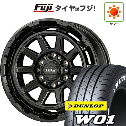 【新品】ハイエース200系 夏タイヤ ホイール4本セット 215/65R16 109/107N ダンロップ W01 ホワイトレター コーセイ ボトムガルシア ディグレ 6.5J 16インチ(送料無料)｜フジコーポレーション