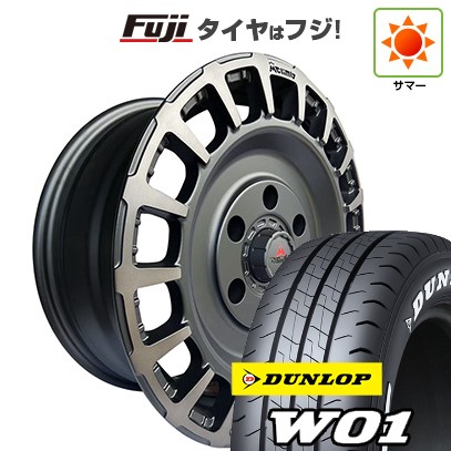 【新品】キャラバン 夏タイヤ ホイール4本セット 215/65R16 109/107N ダンロップ W01 ホワイトレター エムクライム ノマド/D 6.5J 16インチ(送料無料)