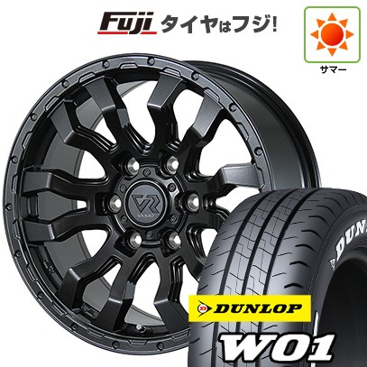 【新品】ハイエース200系 夏タイヤ ホイール4本セット 215/65R16 109/107N ダンロップ W01 ホワイトレター トピー ヴァブロ RR-01 6.5J 16インチ(送料無料)｜フジコーポレーション