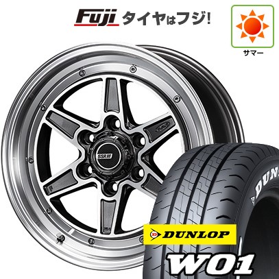 【新品】ハイエース200系 夏タイヤ ホイール4本セット 215/60R17 109/107N ダンロップ W01 ホワイトレター SSR ディバイド MK6 6.5J 17インチ(送料無料) 110,450円
