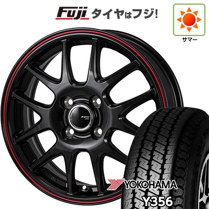 【新品 軽自動車】軽トラ 軽バン 夏タイヤ ホイール4本セット 145/80R12 80/78N ヨコハマ Y356 モンツァ JPスタイル ジェファ 12インチ(送料無料)|フジコーポレーション