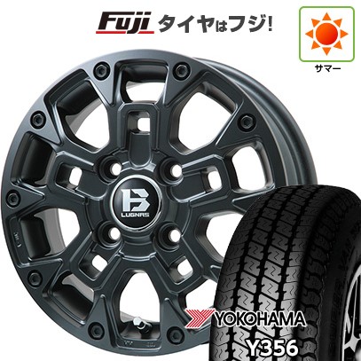 【新品 軽自動車】軽トラ 軽バン 夏タイヤ ホイール4本セット 145/80R12 80/78N ヨコハマ Y356 ビッグウエイ B-LUGNAS BRD(マットブラック) 4J 12インチ(送料無料)