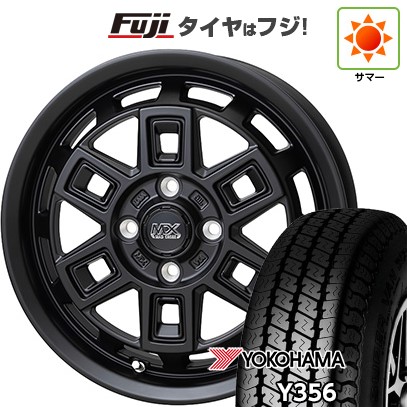 【新品 軽自動車】軽トラ 軽バン 夏タイヤ ホイール4本セット 145/80R12 80/78N ヨコハマ Y356 ホットスタッフ マッドクロス アイヴァー 4J 12インチ(送料無料)