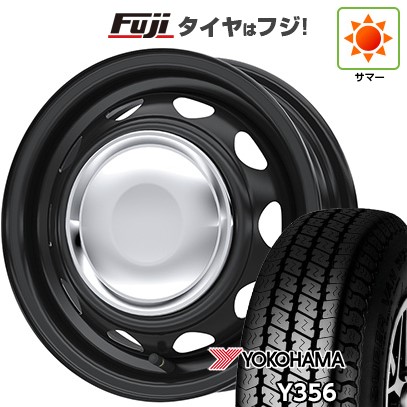【新品 軽自動車】軽トラ 軽バン 夏タイヤ ホイール4本セット 145/80R12 80/78N ヨコハマ Y356 WEDS ウェッズ スチールホイル ネオキャロ 3.5J 12インチ(送料無料)｜フジコーポレーション