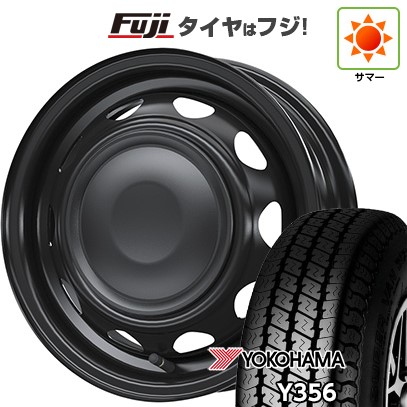 【新品 軽自動車】軽トラ 軽バン 夏タイヤ ホイール4本セット 145/80R12 80/78N ヨコハマ Y356 WEDS ウェッズ スチールホイル ネオキャロ 3.5J 12インチ(送料無料)|フジコーポレーション