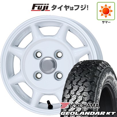 【新品 軽自動車】軽トラ 軽バン 夏タイヤ ホイール4本セット 145/80R12 80/78N ヨコハマ ジオランダー KT ENKEI エンケイ SAM タフ 4J 12インチ(送料無料)