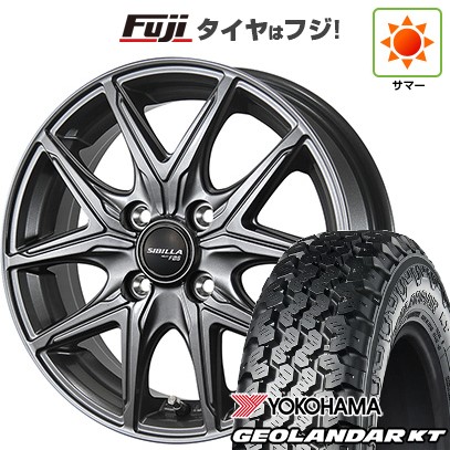 【新品 軽自動車】軽トラ 軽バン 夏タイヤ ホイール4本セット 145/80R12 80/78N ヨコハマ ジオランダー KT トピー シビラ NEXT F05 3.5J 12インチ(送料無料)