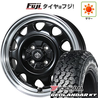 【新品 軽自動車】軽トラ 軽バン 夏タイヤ ホイール4本セット 145/80R12 80/78N ヨコハマ ジオランダー KT トピー ランドフット SWZ 数量限定 3.5J 12インチ(送料無料)