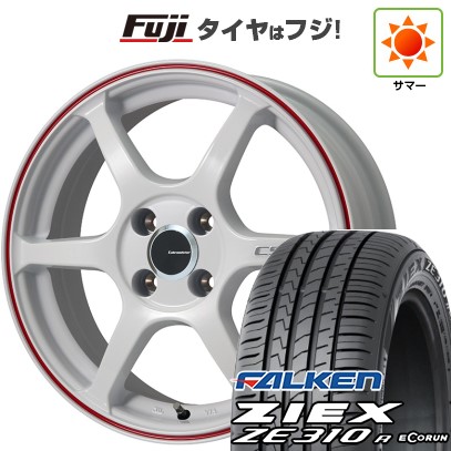 【新品国産車用5穴114.3】 夏タイヤ ホイール4本セット 225/65R17 ファルケン ジークス ZE310R エコラン(限定) レアマイスター CS-V6(ホワイト/レッドライン) 7J 17インチ(送料無料)