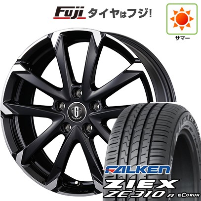 【新品国産車用5穴114.3】 夏タイヤ ホイール4本セット 215/45R18 ファルケン ジークス ZE310R エコラン(限定) コーセイ MZ-GROW C52S 7.5J 18インチ(送料無料)