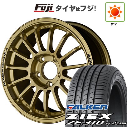 【新品国産車用4穴100】 夏タイヤ ホイール4本セット 185/60R15 ファルケン ジークス ZE310R エコラン(限定) ヨコハマ アドバンレーシング RC-4 6J 15インチ(送料無料)|フジコーポレーション