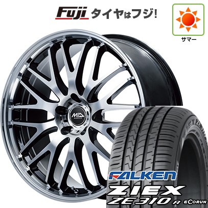 【新品国産車用5穴114.3】 夏タイヤ ホイール4本セット 215/55R17 ファルケン ジークス ZE310R エコラン(限定) MID WHEELS エグゼ10 Vセレクション 17インチ(送料無料) 78,210円