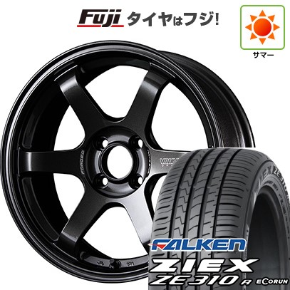 【新品国産車用4穴100】 夏タイヤ ホイール4本セット 185/60R15 ファルケン ジークス ZE310R エコラン(限定) RAYS レイズ ボルクレーシング TE37 ソニック 6.5J 15インチ(送料無料)|フジコーポレーション