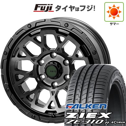 【新品国産車用5穴114.3】 夏タイヤ ホイール4本セット 215/60R17 ファルケン ジークス ZE310R エコラン(限定) フォーバイフォーエンジニア エアージー ロックス ゴーストエディション 7J 17インチ(送料無料)
