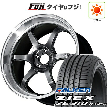 【新品国産車用5穴100】 夏タイヤ ホイール4本セット 225/40R18 ファルケン ジークス ZE310R エコラン(限定) ヨコハマ アドバンレーシング R6 8J 18インチ(送料無料)