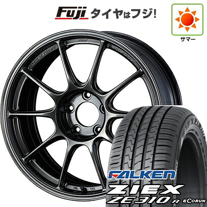【新品国産車用5穴100】 夏タイヤ ホイール4本セット 225/55R18 ファルケン ジークス ZE310R エコラン(限定) WEDS ウェッズ ウェッズスポーツ TC-105X 8J 18インチ(送料無料) 140,650円