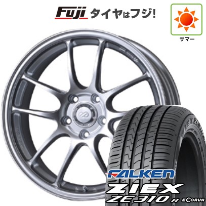 【新品国産車用5穴100】 夏タイヤ ホイール4本セット 225/55R18 ファルケン ジークス ZE310R エコラン(限定) ENKEI エンケイ PerformanceLine PF01 7.5J 18インチ(送料無料)