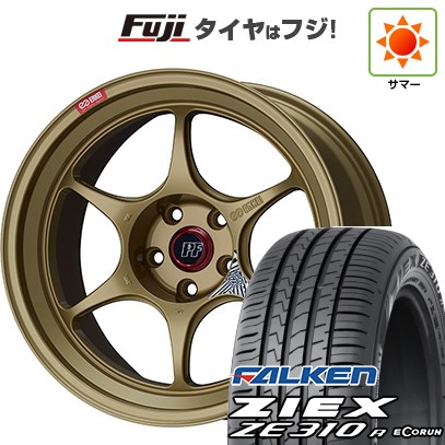 【新品国産車用5穴100】 夏タイヤ ホイール4本セット 205/50R17 ファルケン ジークス ZE310R エコラン(限定) ENKEI エンケイ PerformanceLine PF06 ゴールド 7.5J 17インチ(送料無料)｜フジコーポレーション